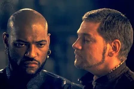 Laurence Fishburne as Iago and Kenneth Branagh as Othello